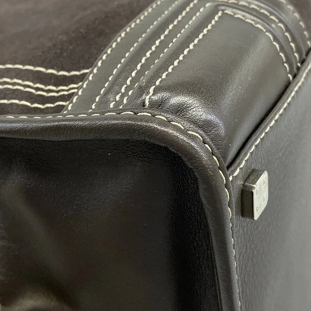 Loewe Amazona 36 Handbag Suede Leather